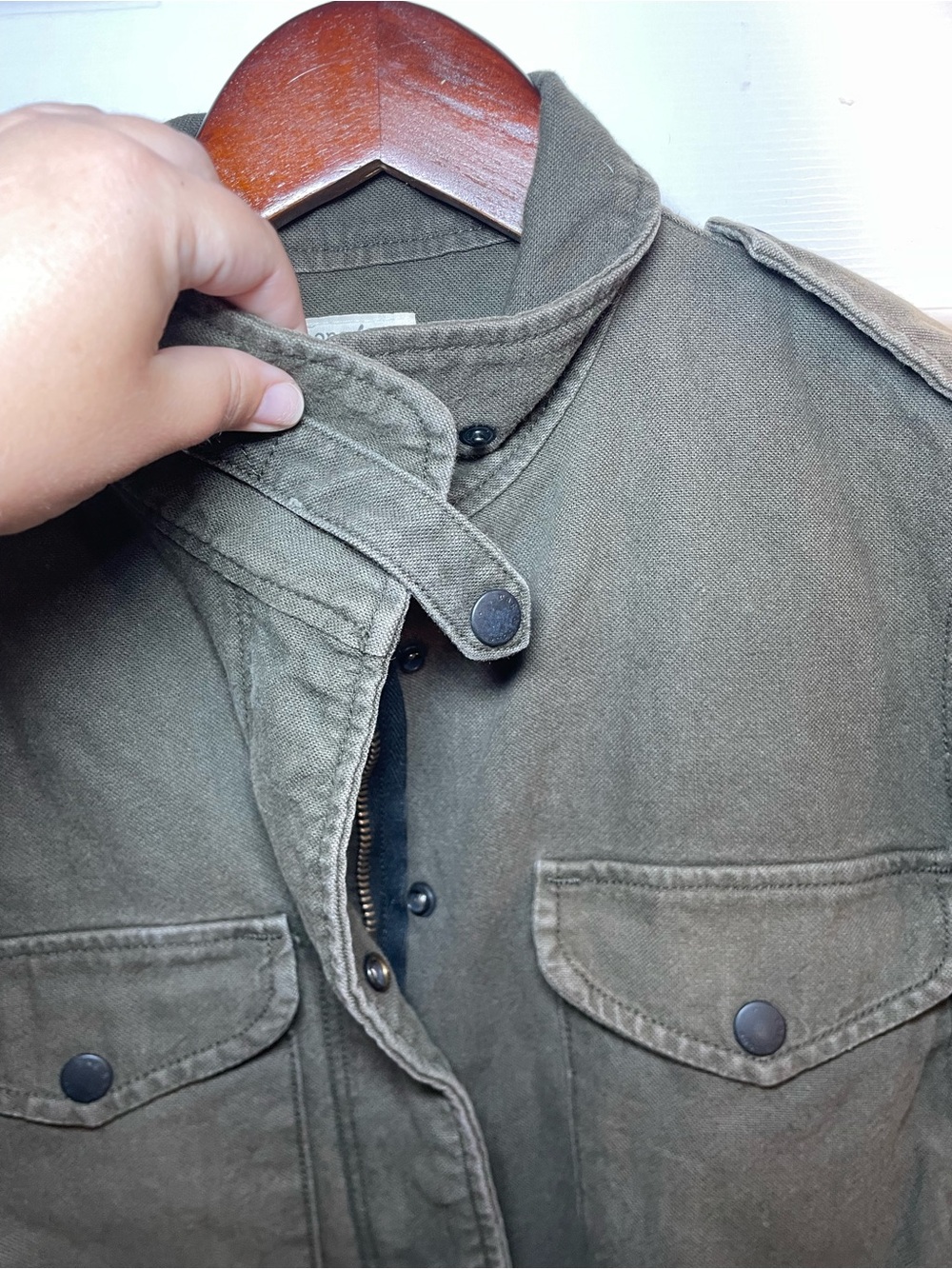 Rag & Bone/JEAN Olive Green Military Utility Jacket Women’s Small - Picture 5 of 12
